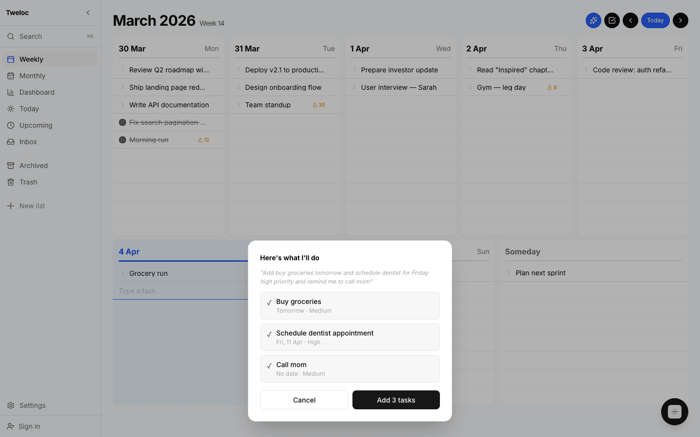 Auto-plan preview